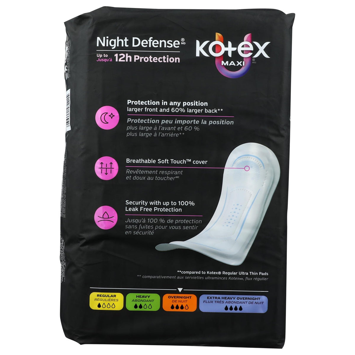Kotex Overnight Maxi Pads, 39 Count