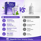 Purple Mouthwash Whitening Sachets 40 Pack, Color Correcting Mouthwash - Peroxide & Alcohol Free, Freshens Therabreath, Oral Care Supports, Mint Flavor