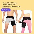 Buy now Copper Compression Hip Brace Sciatica - Groin Wrap for Pain Relief Thigh Compression Sleeve - Support for Hip Flexor Arthritis for Pulled Muscles-Sciatica Nerve Brace Injury for Men and Women (Left at indiglob india