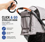 Stroller Hooks 2 Pack Heavy Duty Large Carabiner Clips for Bags & Baby Gear