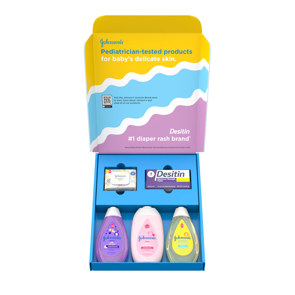 Johnson's Baby Here Comes Baby Gift Set, 5 Items