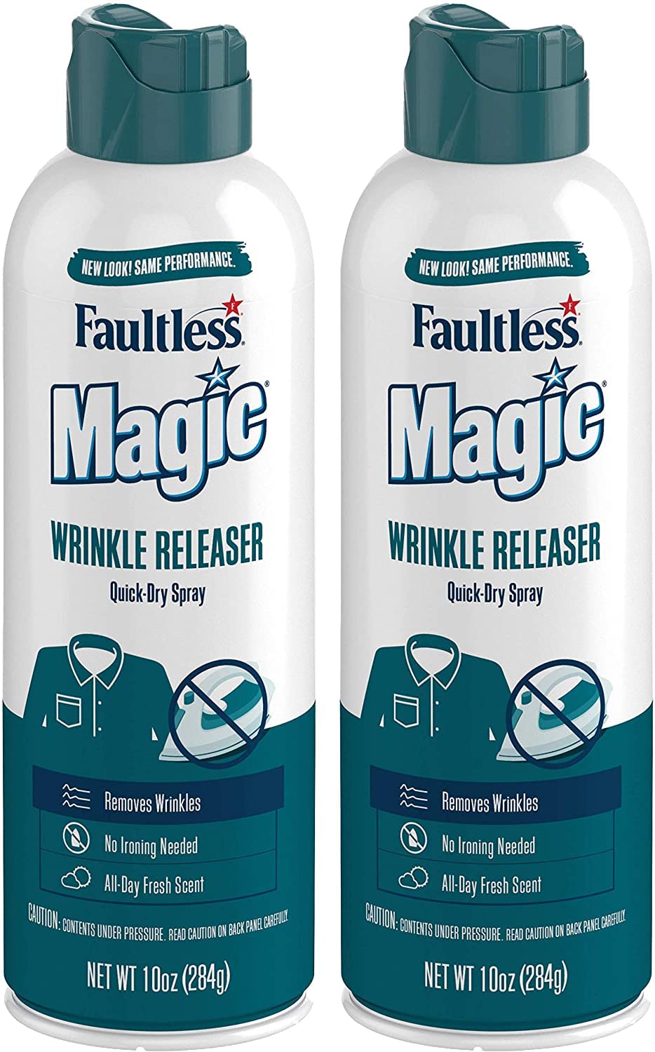 Magic Wrinkle Releaser (2 Pack) Say No to Ironing, Perfect for Travelers, Moms or Those On The Go, Static Electricity Remover + Fabric Refresher + Odor Eliminator + Wrinkle Remover, Fresh Scent
