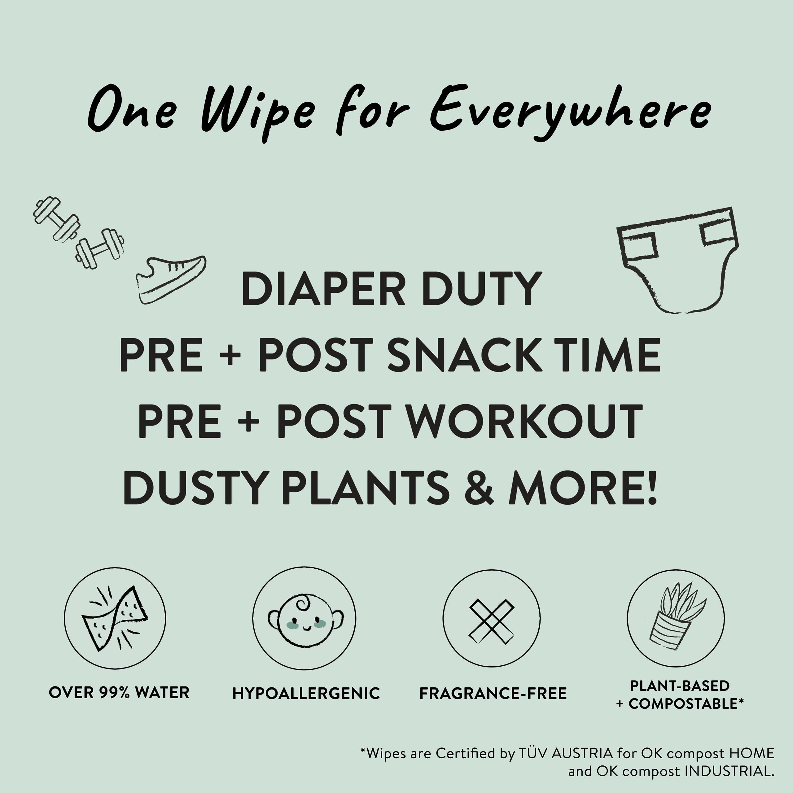 Buy now The Honest Company Hypoallergenic Multi-Use Baby Wipes for Sensitive Baby Skin Rainbow 60 Count at indiglob india