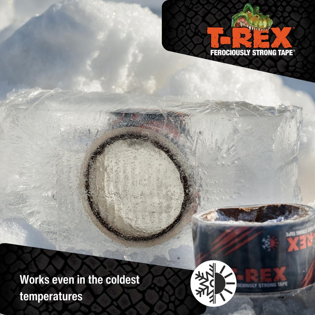 Buy now T-REX Ferociously Strong Repair Tape, Sticks to Wet Surfaces, All Weather and UV Resistant, 1.88" x 9 Yards, Clear, 1-Roll (241535) at indiglob india