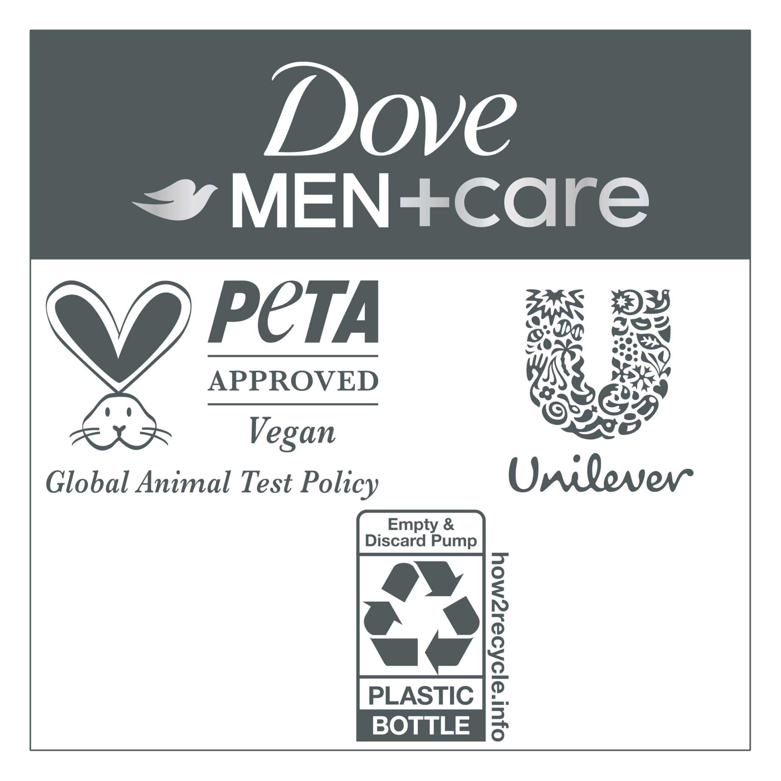 Dove Men+Care 2-in-1 Shampoo + Conditioner 1 ct Dandruff Defense to Moisturize Hair & Scalp, with Pyrithione Zinc, 18 FL OZ