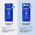 Harry's Aluminum-Free Deodorant for Men - Stone - (3 Pack) 2.5 oz - 48-Hour Odor Control - PACKAGING MAY VARY
