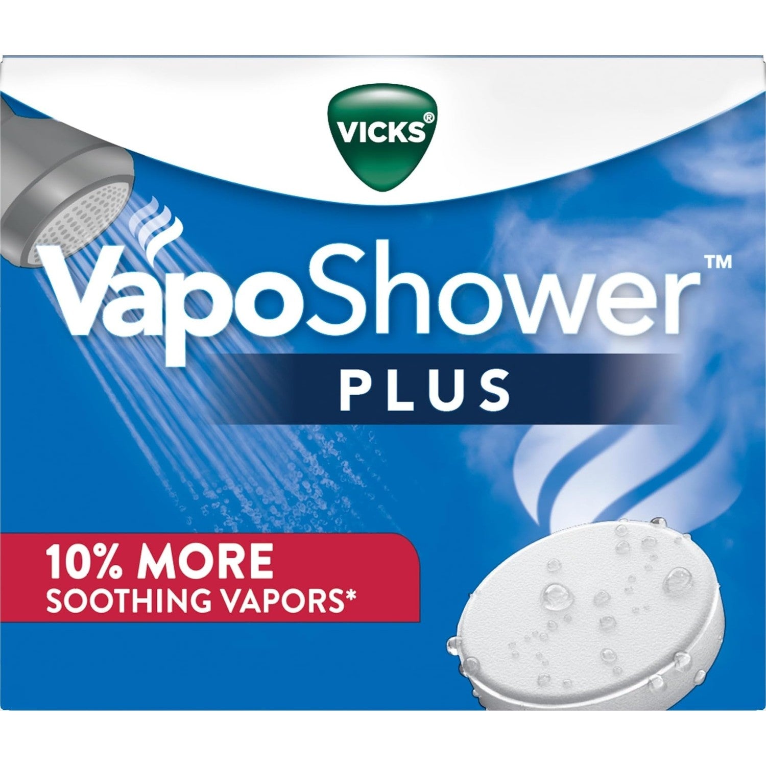 Vicks, VapoShower Plus, Shower Steamers, Eucalyptus Shower Steamer & Menthol Scent, Clean Dissolving Vapor Shower Tablets, Aromatherapy Shower Steamer & Shower Bombs, 12 count