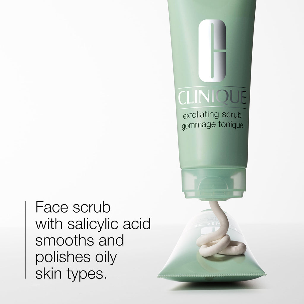Buy now Clinique Exfoliating Face Scrub With Salicylic Acid For Oily Skin Types | Refreshing + Refining, 3.4 Fl Oz at indiglob india