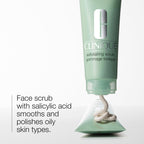 Buy now Clinique Exfoliating Face Scrub With Salicylic Acid For Oily Skin Types | Refreshing + Refining, 3.4 Fl Oz at indiglob india