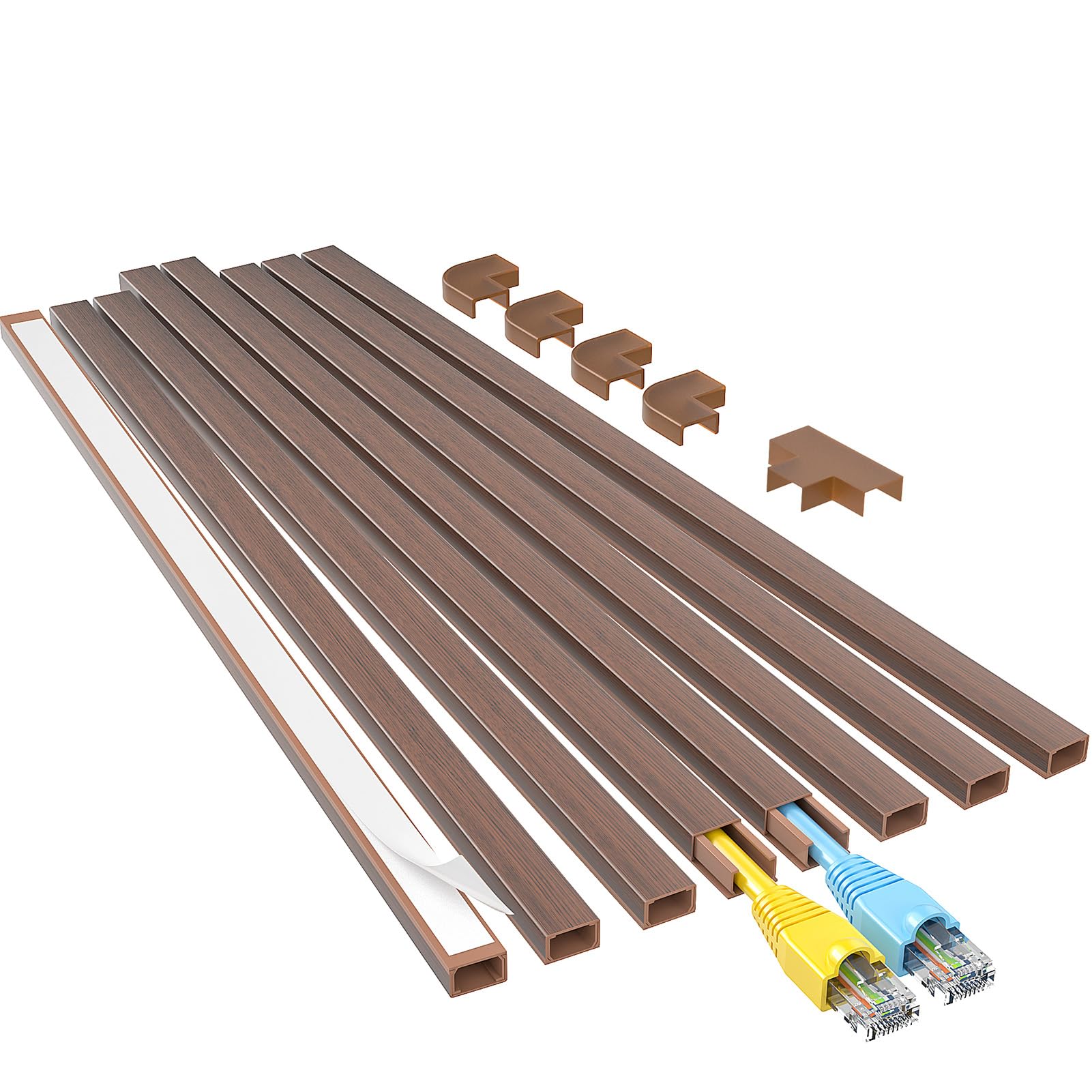 Buy now Yecaye Cord Hider, 113in One-Cord Cable Concealer, Cord Covers for Wires on Wall, Easy Install Cable Management Kit for 2 Small Wires, Cables Raceway Home Office, W0.59in H0.4in, White Small Cherry at indiglob india