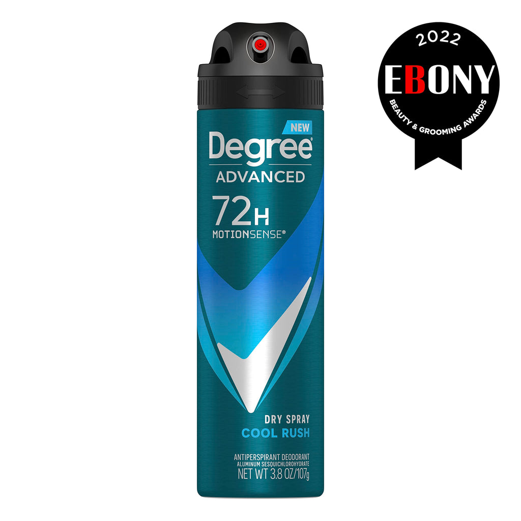 Degree Antiperspirant Deodorant Dry Spray Cool Rush 3.8 oz 3 Count | 72-Hour Sweat and Odor Protection For Men With Body Heat Activated® Technology