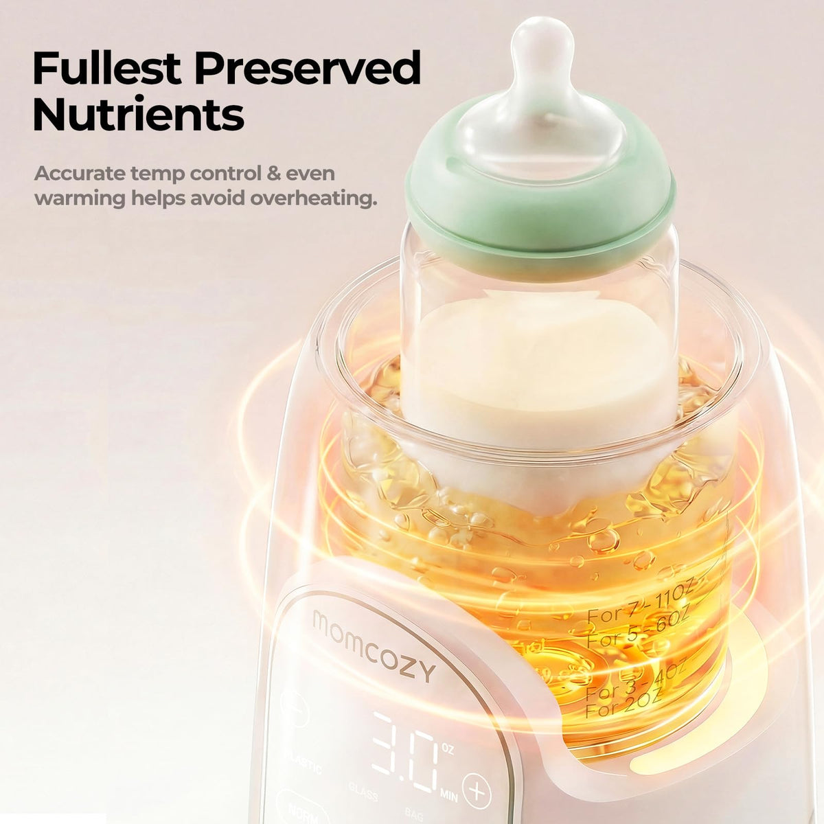 Momcozy NightPro Bottle Warmer for Baby Breast Milk with Night Light