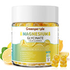 GREENPEOPLE Magnesium Glycinate Gummies 400mg, Sugar Free | Chelated High Absorption Complex with Magnesium Citrate for Calm, Sleep & Stress Support for Adults Raspberry, 120ct