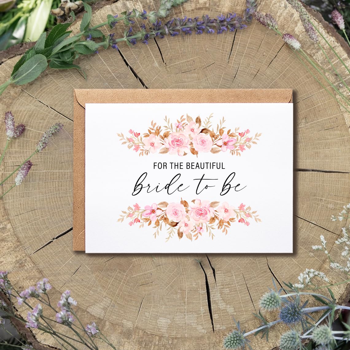 For The Beautiful Bride To Be Card - Bride Card - Floral Card - Bridal Shower card - Happy Wedding Card - Congrats Wedding Card - Card For Her