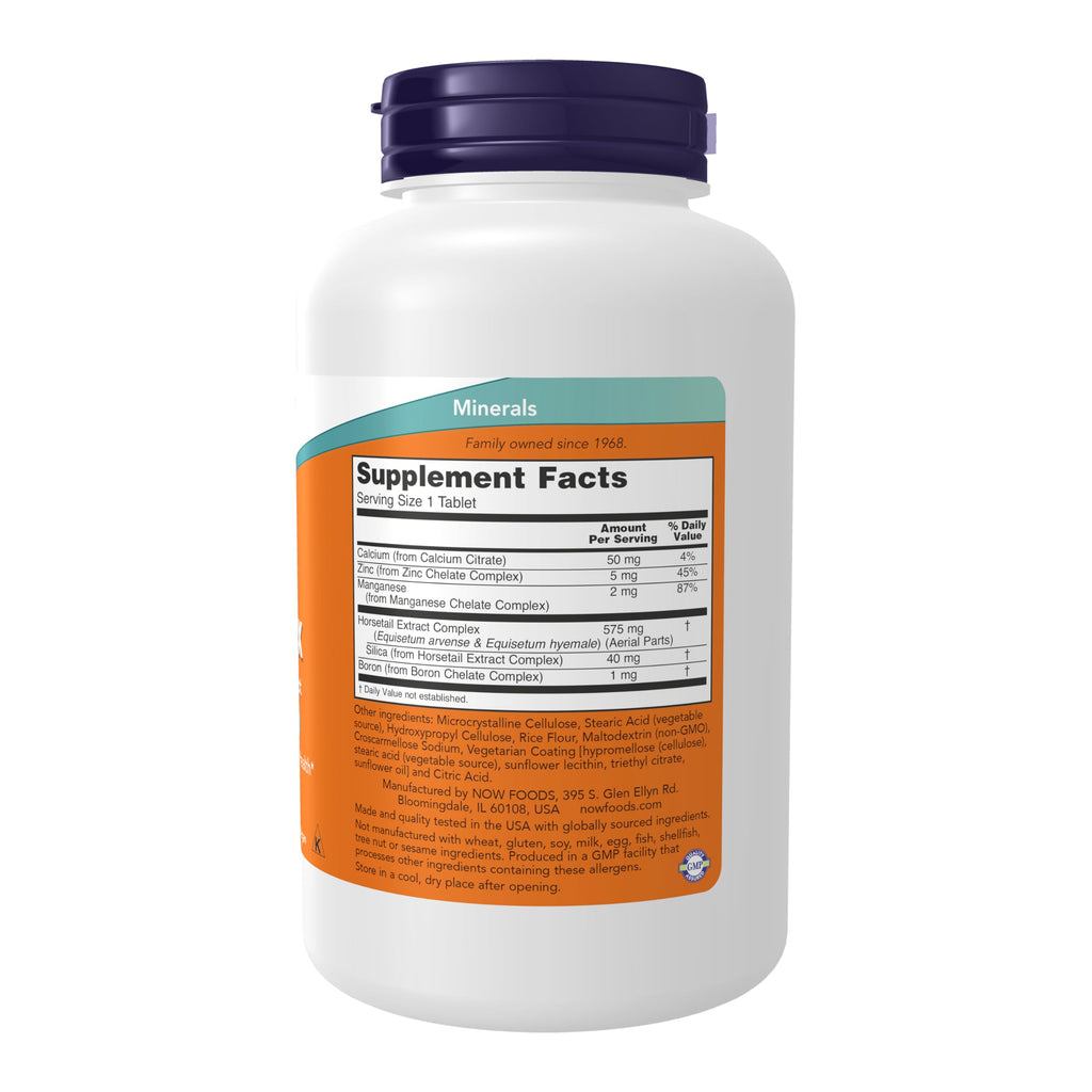 Buy now NOW Foods Supplements, Silica Complex with Horsetail Extract, Supports Hair, Skin and Nail Health*, Structural Support*, 180 Tablets at indiglob india