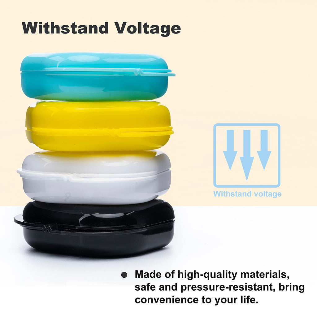 Hoewina 6PCS Retainer Cases Container with Vent Holes, Denture Case