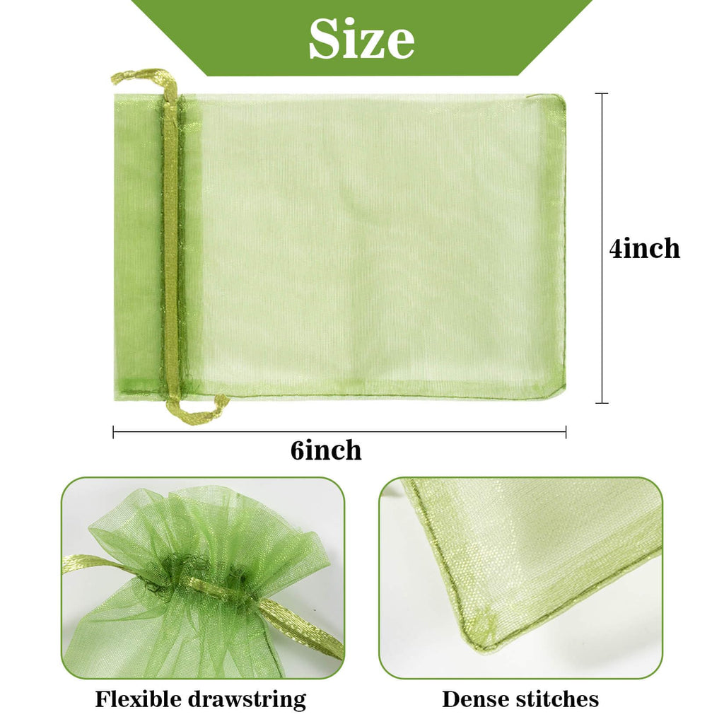 Sukh 120PCS Organza Bags 4"x6" - Multicolor Small Drawstring Mesh Gift Bags
