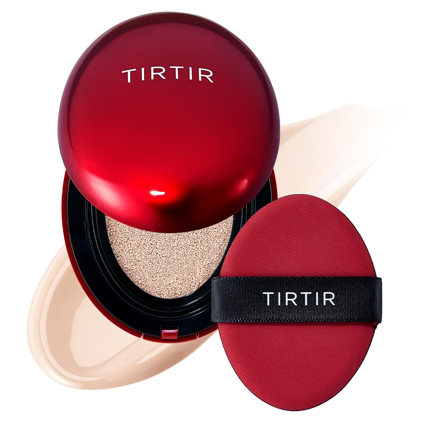 Buy now TIRTIR Mask Fit Red Cushion Foundation | Full coverage, Weightless, Skin fit, Satin Glow Finish, Korean Makeup BB Foundation, beauty, Tattoo cover up, Buildable (#21N Ivory, 0.63 Fl Oz) 15C Fair Porcelain 0.15 Fl Oz (Pack of 1) at indiglob india