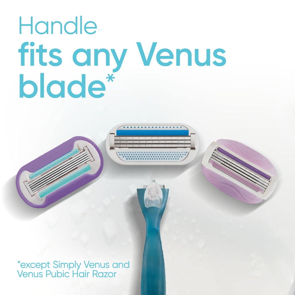 Gillette Venus Smooth Women's Razor Handle + 6 Refills with Soft-Grip Gel Handle