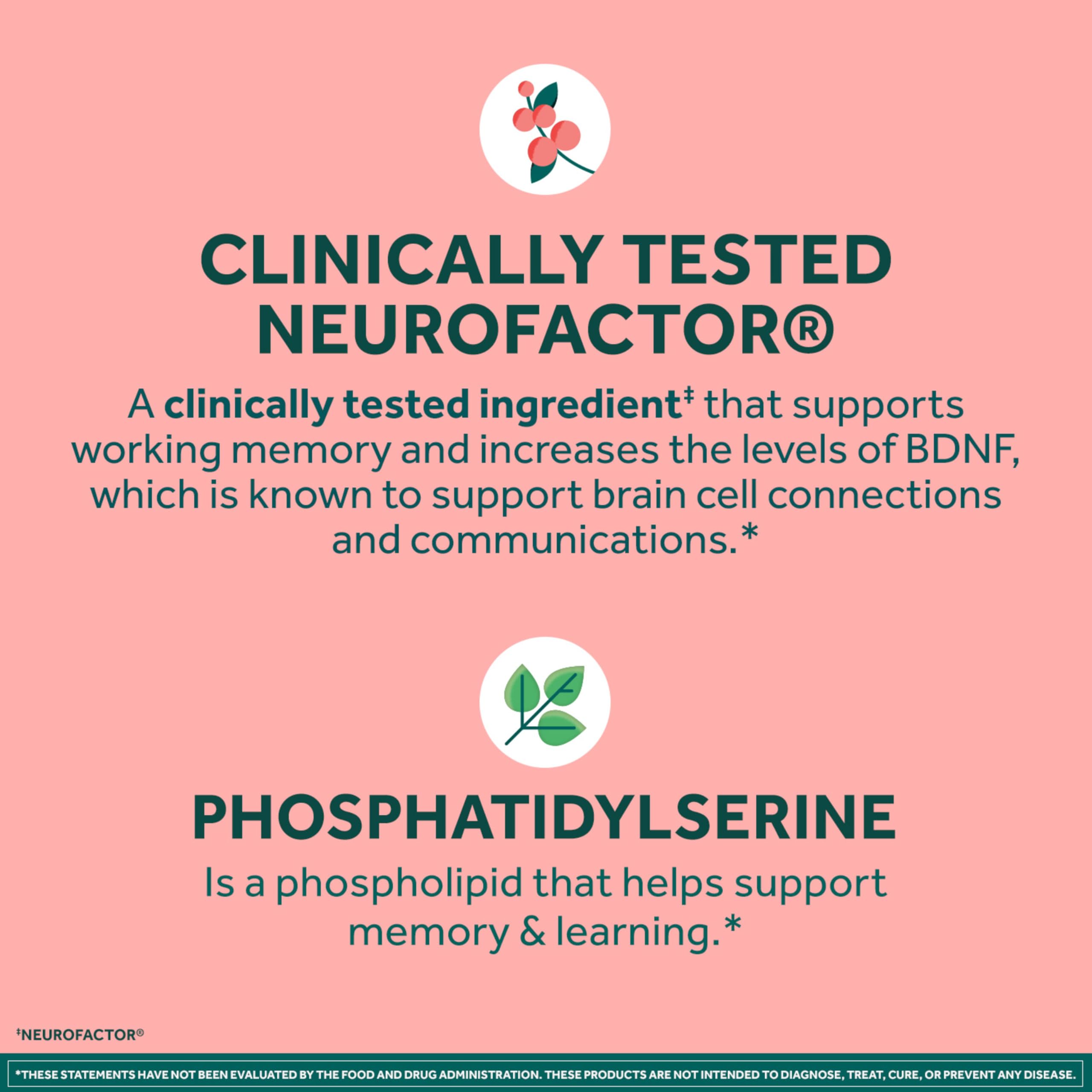 NEURIVA Original Brain Supplements - 28 Count Capsules | Brain Supplements for Memory and Focus, Phosphatidylserine, Neurofactor, Decaffeinated Nootropic, Clinically Tested