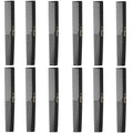 Krest Cleopatra 420 7" Flat Square Back Barber Hair Comb (12 Pack)