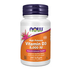 NOW Foods Supplements, Vitamin D-3 5,000 IU, High Potency, Structural Support*, 120 Softgels