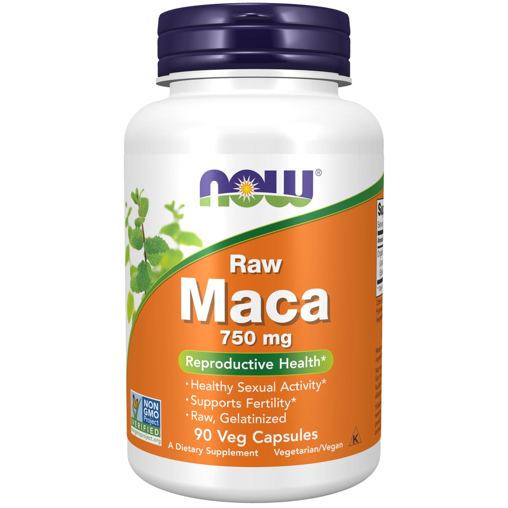 Buy now NOW Foods Supplements, Maca (Lepidium meyenii) 750 mg Raw, Reproductive Health*, 90 Veg Capsules at indiglob india