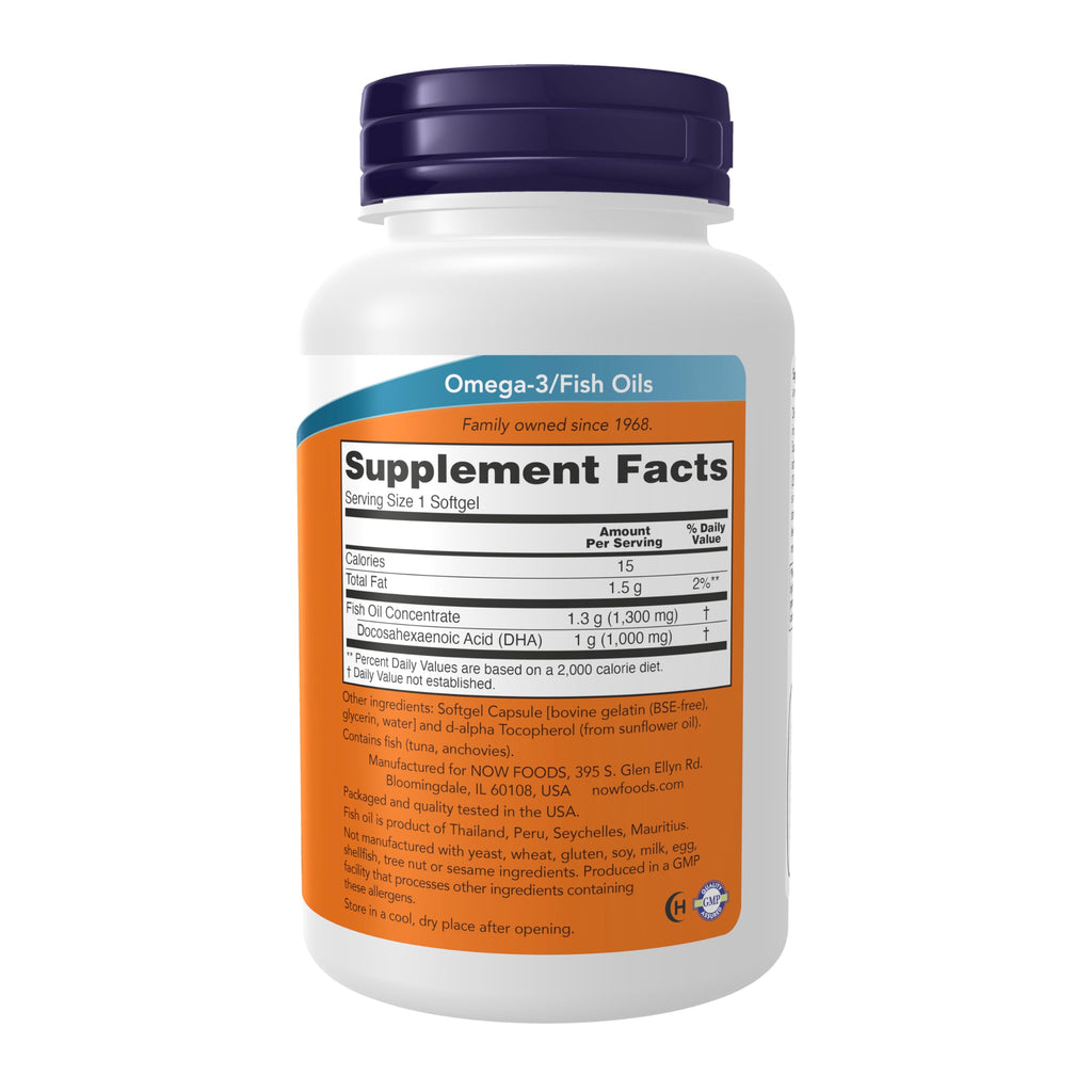 Buy now NOW Foods Supplements, DHA 1,000 Brain Support, Extra Strength, 1,000 mg DHA, 90 Softgels at indiglob india