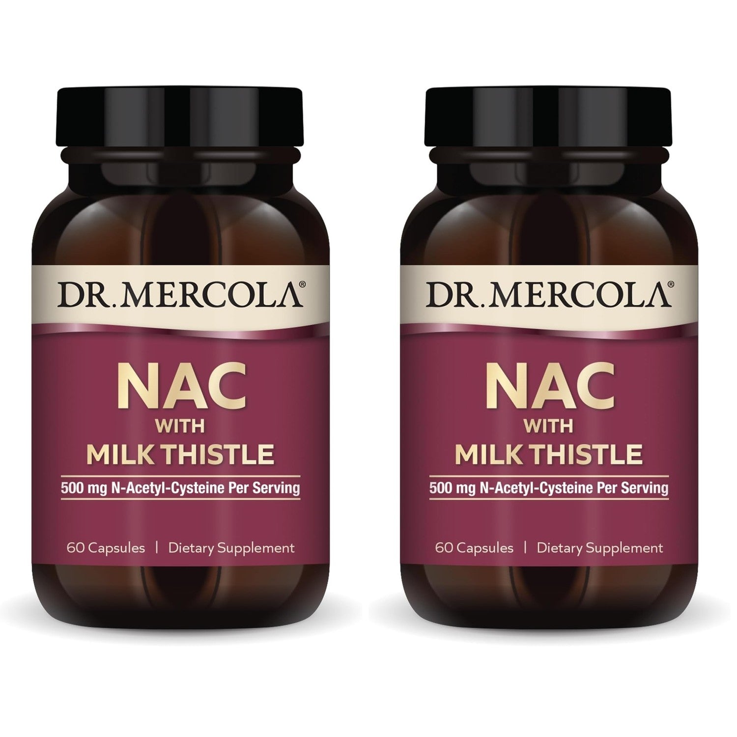 Dr. Mercola NAC with Milk Thistle, 500 mg, 60 Capsules (30 Servings) | Supports Normal Detoxification, Liver, and Cellular Health with Milk Thistle and Broccoli Sprout, Non-GMO, Gluten-Free