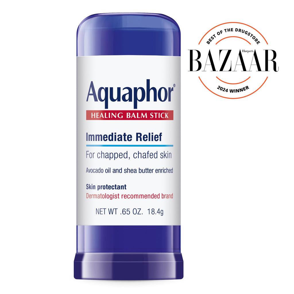 Aquaphor Healing Balm Stick, Skin Protectant, 0.65 OZ | Body Balm Protectant with Avocado Oil and Shea Butter for Chapped or Chafed Skin, Paraben and Fragrance Free
