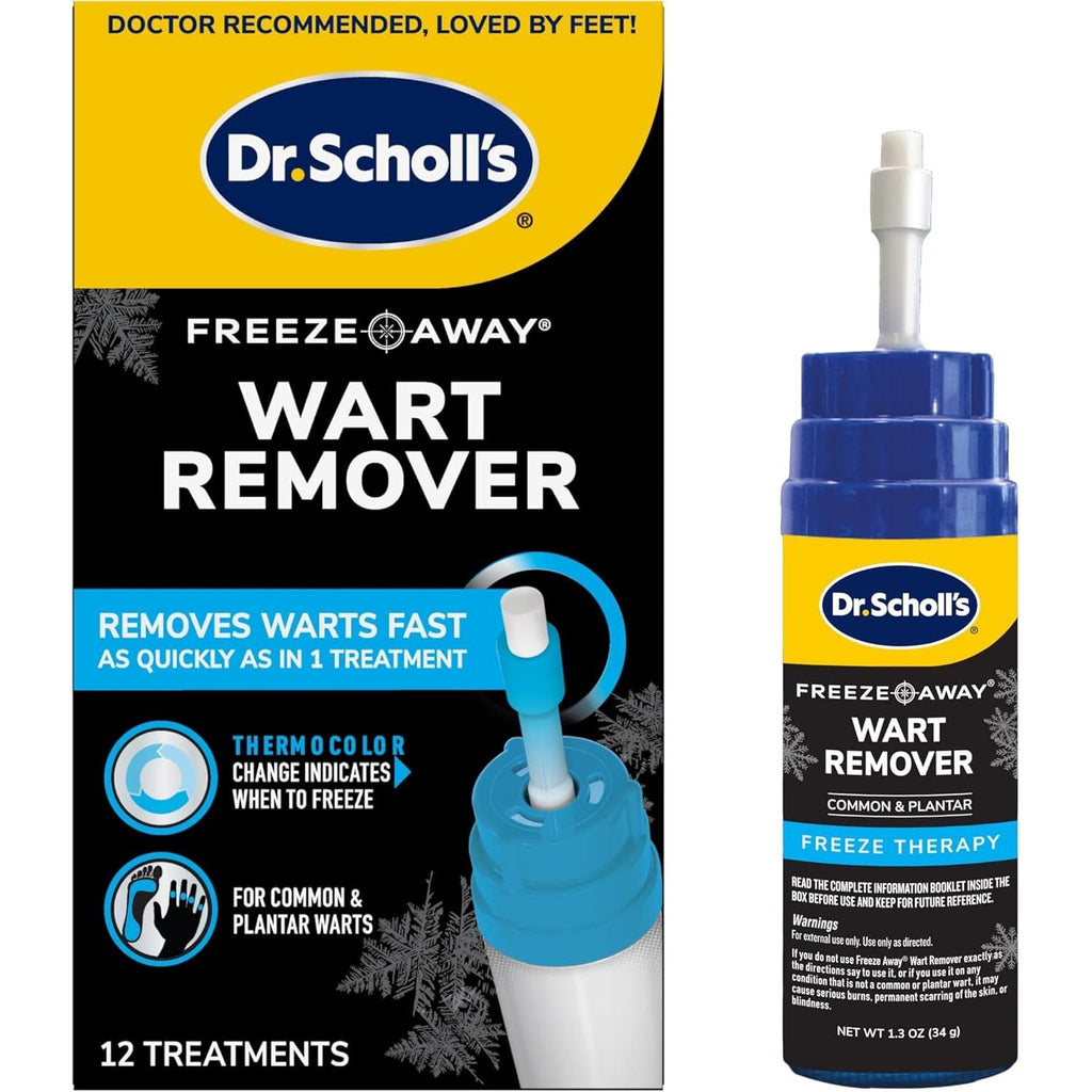 Buy now Dr. Scholl's Freeze Away Wart Remover for Hands & Feet, 12 ct â€“ Removes Warts Fast in as Little as 1 Treatment, Fast-Acting Treatment for Common and Plantar Wart Removal, Safe to Use on Kids Ages 4+ Default at indiglob india