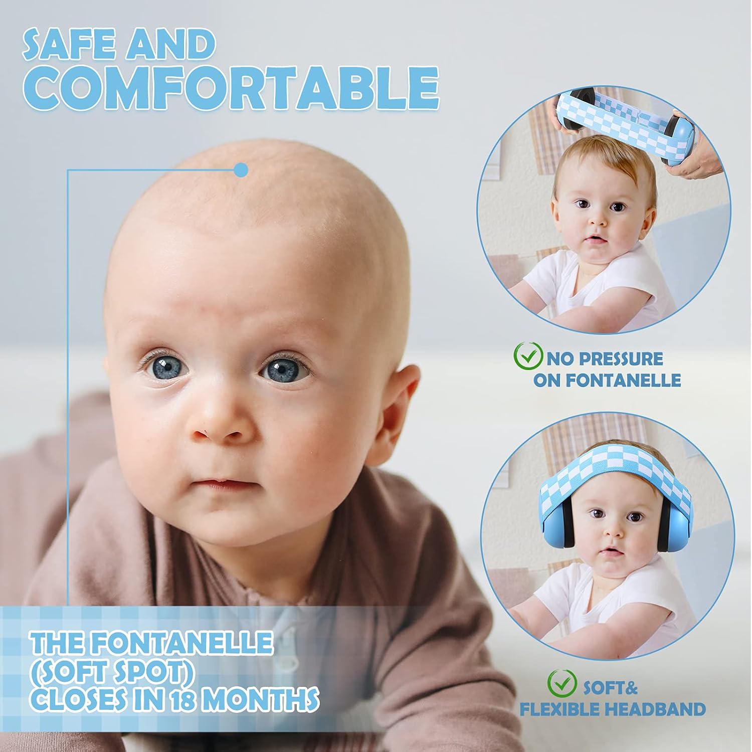 Buy now TOODOO Baby Ear Protection Noise Cancelling Ear Muffs Toddler Headphone with Adjustable Elastic Headband for Baby 3-36 Month at indiglob india