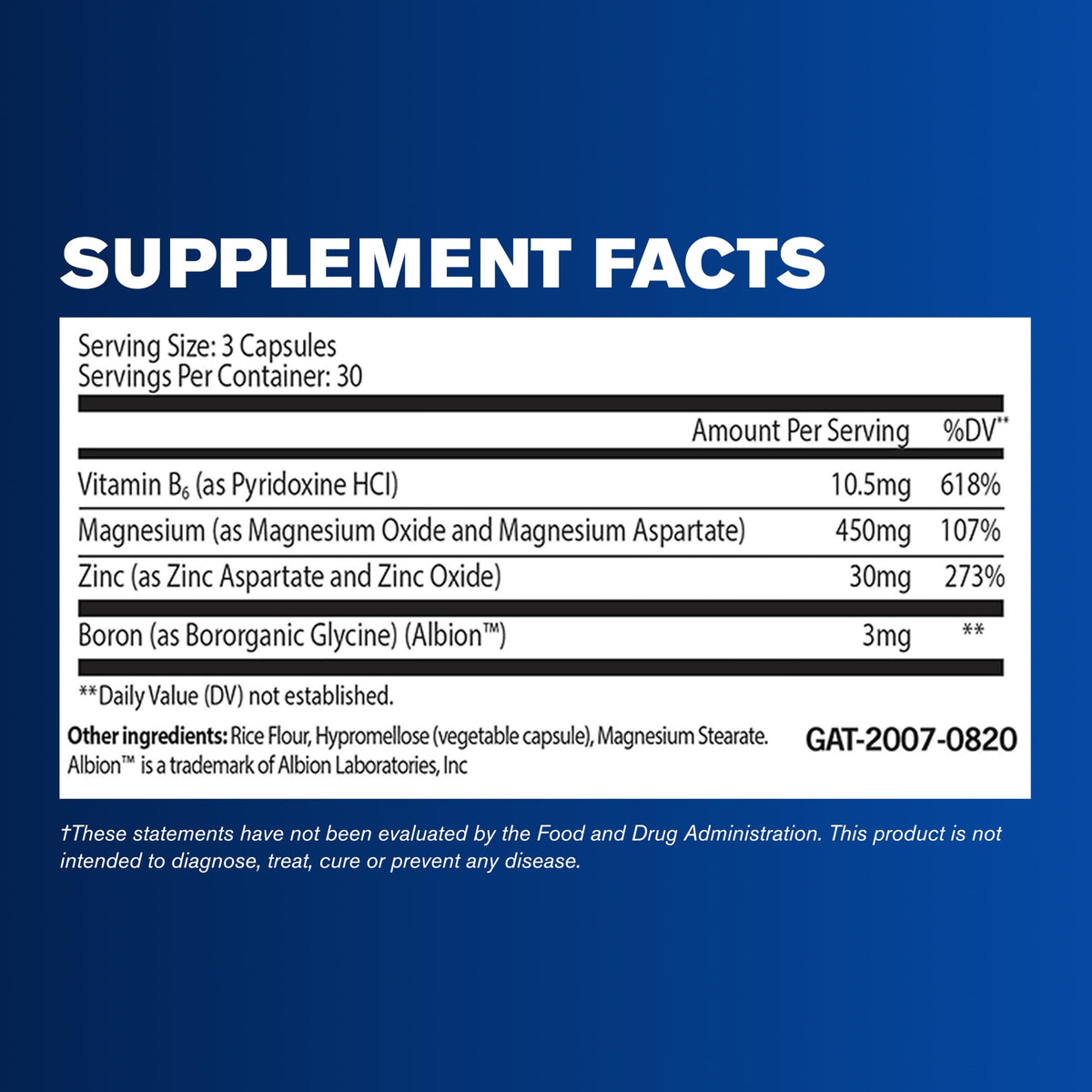 GAT SPORT ZMAG-T, 90 Veg Capsules (30 Servings)