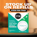 STEM Flying Insect Fan Trap for Indoor Bug Control, Attracts Mosquitoes, Fruit Flies, and House Flies, Plug-in Fan with UV Light, Starter Kit Includes 1 Device and 10 Glue Traps