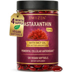 Astaxanthin 12mg MCT Coconut Oil, 120 Vegan Softgels, 4 Month Supply