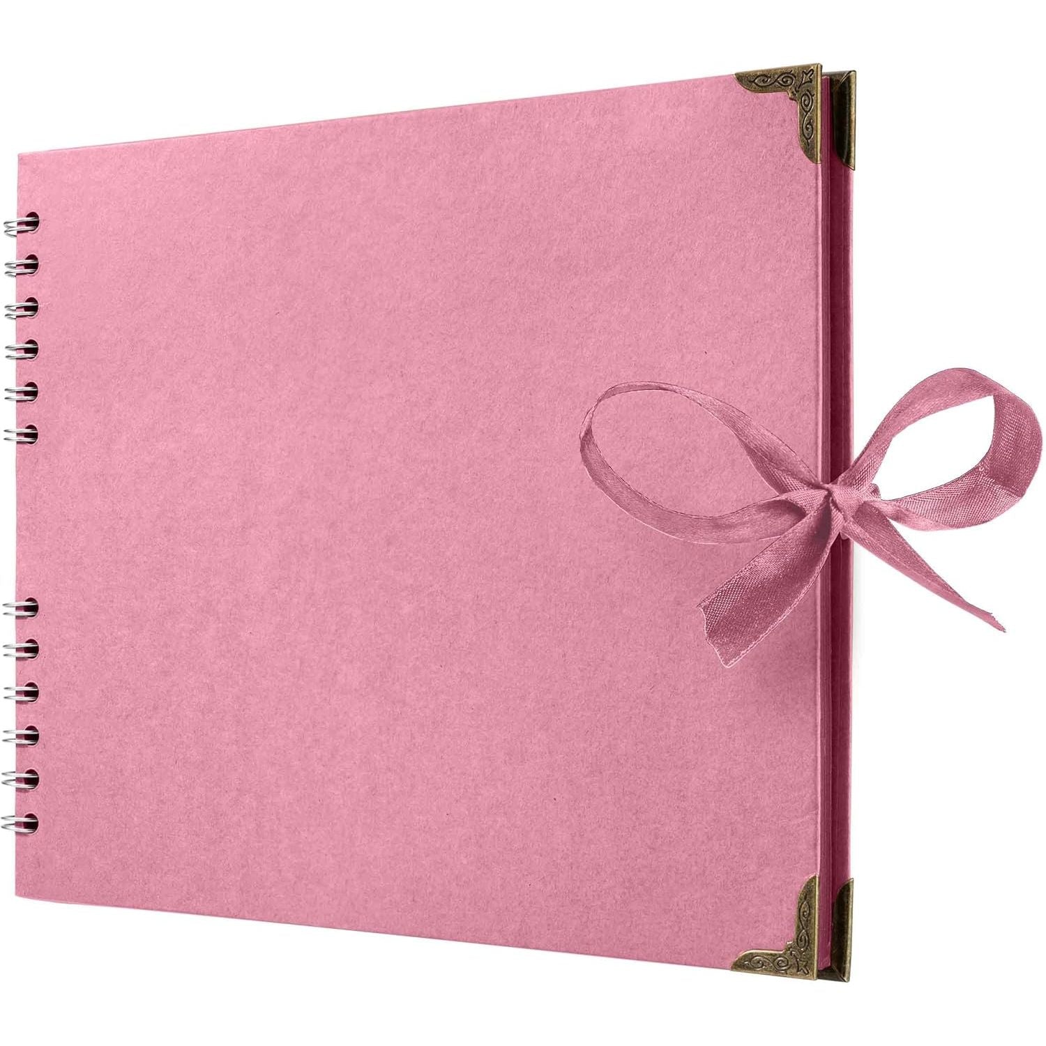 Buy now Bstorify Scrapbook Album 60 Pages (8 x 8 Inch) Brown Thick 200gsm Kraft Paper, Photo Album Scrapbook, Memory Book - Ideal for Your Scrapbooking Albums Art & Craft Projects 11 x 8.5 Inch Pink at indiglob india