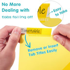Plastic Binder Dividers with One Front Pocket and Tab Binder Divider for 3 Ring Binder, Multicolor, 10 Pack