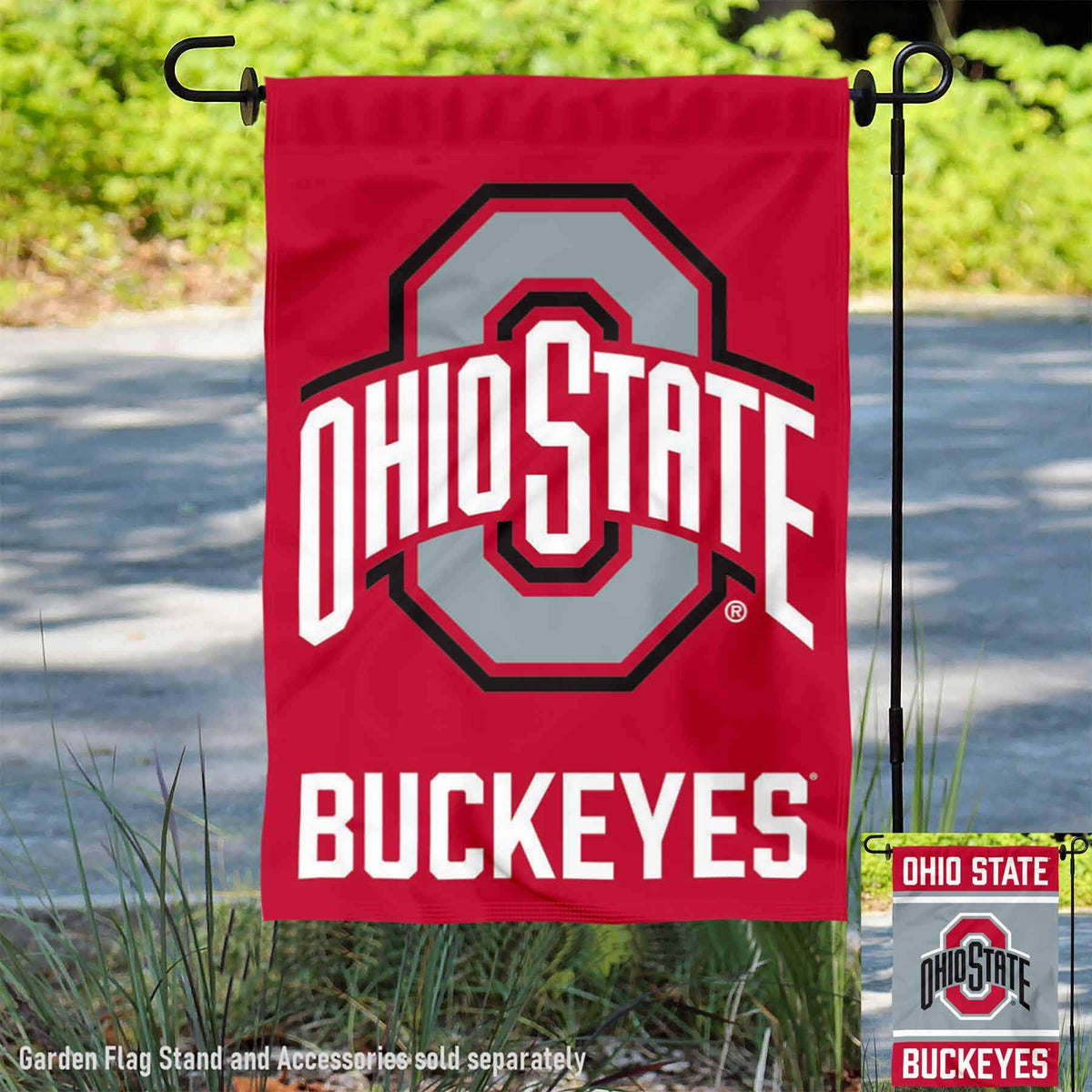College Flags & Banners Co. Ohio State Buckeyes Garden Flag