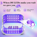 UV Light for Resin,48W 48 LEDs,Double-Sided,360°Surround,Dual 365-405nm