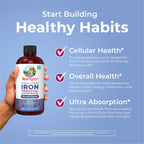 MaryRuth's Prenatal & Postnatal Iron Liquid, Sugar Free, Vegan, 15.22 Fl Oz | Bioavailable Ferrochel, Red Blood Cell Production, Sugar Free, Vegan, Non-GMO