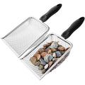 Gardening Soil Sifter Pack of 2 - Garden Sand Soil Compost Sifter with Handle - Two Garden Sifters (3.8mm and 5mm Mesh),Ideal for Sand, Rocks, Dirt, Compost - Perfect for Gardening