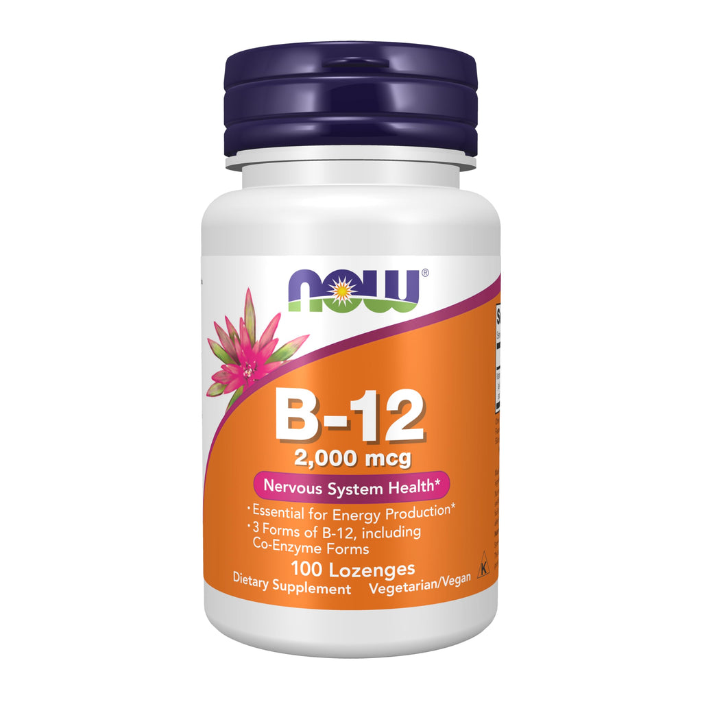 Buy now NOW Foods Supplements, B-12 2,000 mcg, Energy Production*, Nervous System Health*, 100 Lozenges at indiglob india