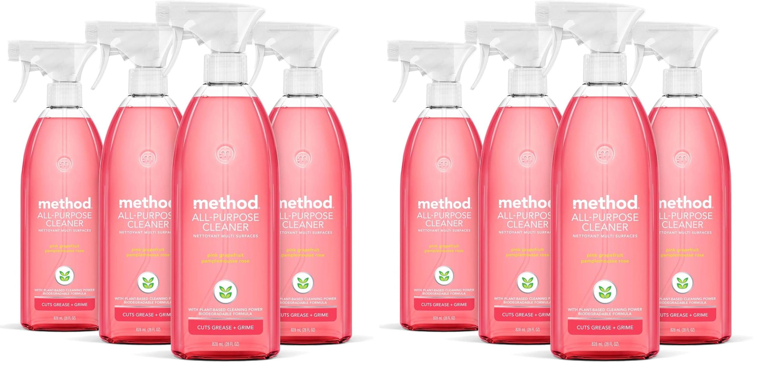 Buy now Method All-Purpose Cleaner, Pink Grapefruit, Perfect for Most Counters, Tiles, Stone, and More, 28 oz spray bottle 28 Fl Oz (Pack of 8) All Purpose Cleaner Spray at indiglob india