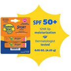 Sport Ultra Twin Pack SPF Lip Balm Pack, Banana Boat Lip Balm SPF 50, Oxybenzone Free Sunscreen, Lip Sunblock, Travel Size Sunscreen for Lips, 2 Pack | 12 hour moisturization with sun protection, vitamin E and aloe, Water resistant