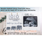 Sonogram Picture Frame, Ultrasound Photo Frame with Baby Countdown Weeks, Expecting Parents to be Pregnancy Gift Congratulations Pregnancy Must Have Grandparent Baby Announcement First Time Mom to Be