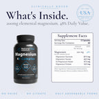 Natural Flow Magnesium Glycinate 4X Complex 200 mg Elemental, 120 Capsules | Plus taurate, malate, orotate. No oxide, no citrate. Use: evening wind-down, post-workout recovery, shift work, stress