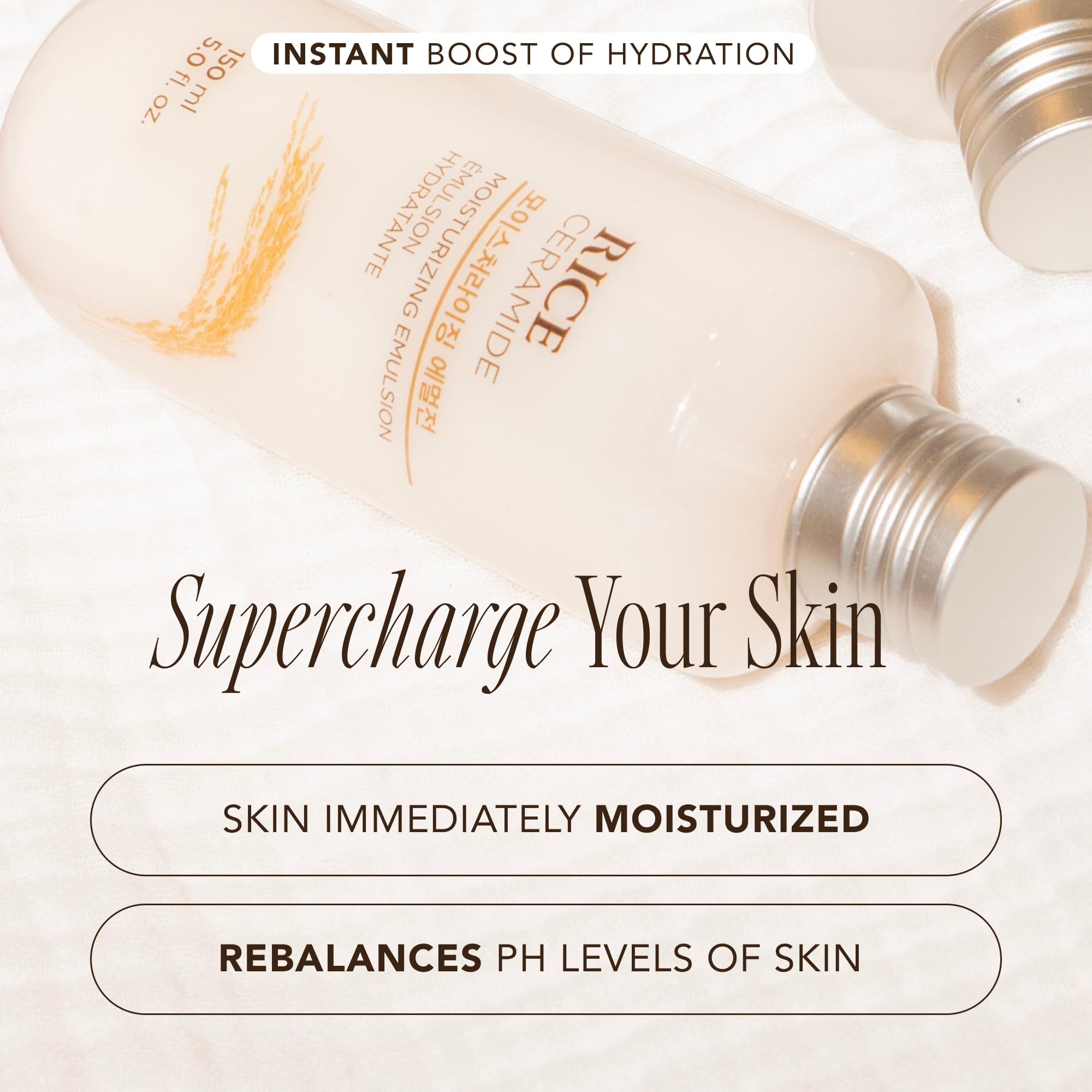 Buy now The Face Shop Rice Ceramide Moisturizing Emulsion - Rice Extract - Lightweight Face Moisturizer - Brightening - Hydrating Targets Dryness - Strengthens Skin Barrier - Face Lotion - Korean Skin Care at indiglob india