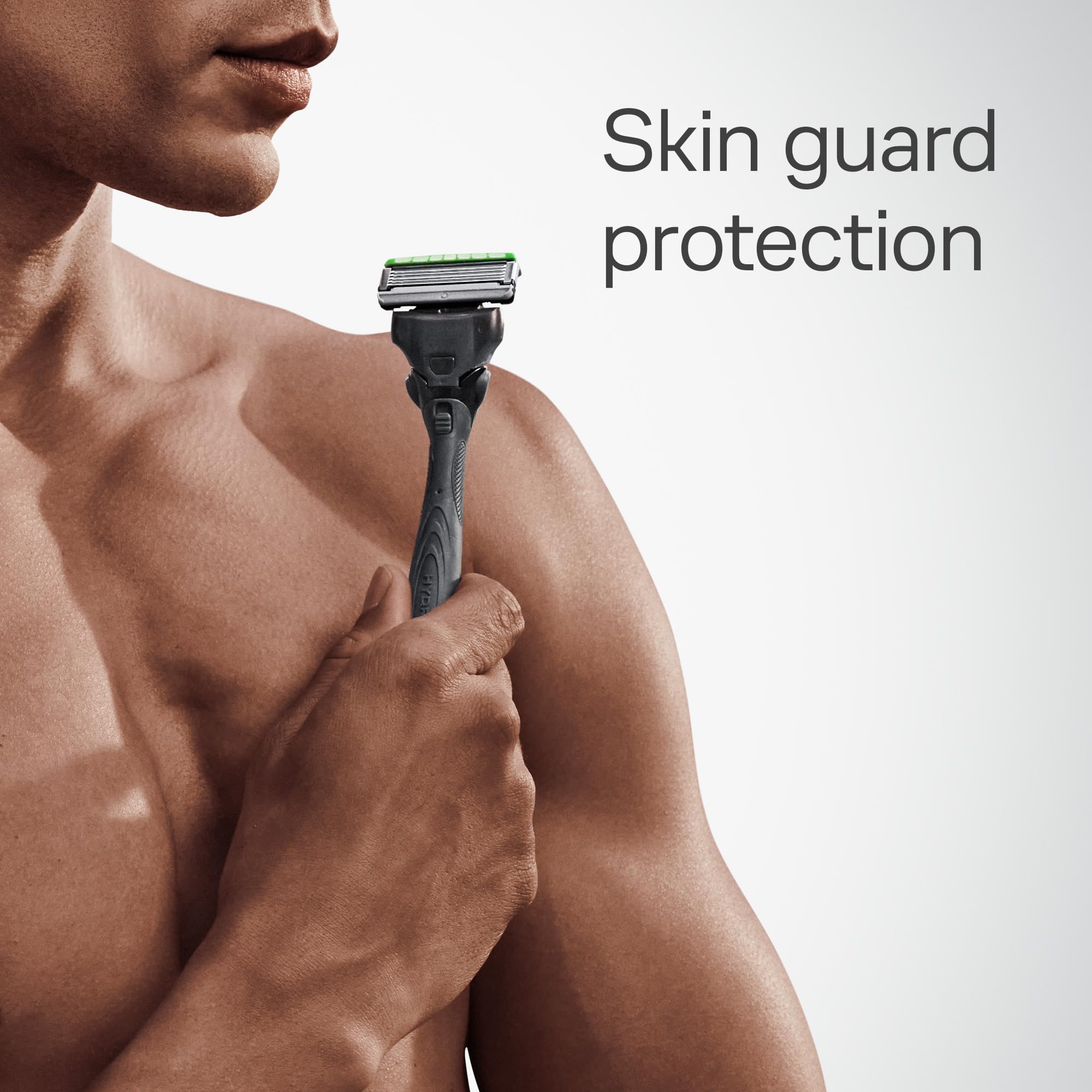 Schick Hydro Sensitive 5-Blade Razors for Men, 1 Handle & 3 Refills | 5-blade mens razors for shaving, 7 hydrating gel pools, Protective guards for sensitive skin, Flip-back precision edging tool