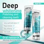 Aarav Pap + Nano Hydroxyapatite Whitening Toothpaste: for Sensitive Teeth, Enamel Remineralization & Prebiotic Care, Fluoride Free, Travel Friendly, 1 Pack, 3.52 oz