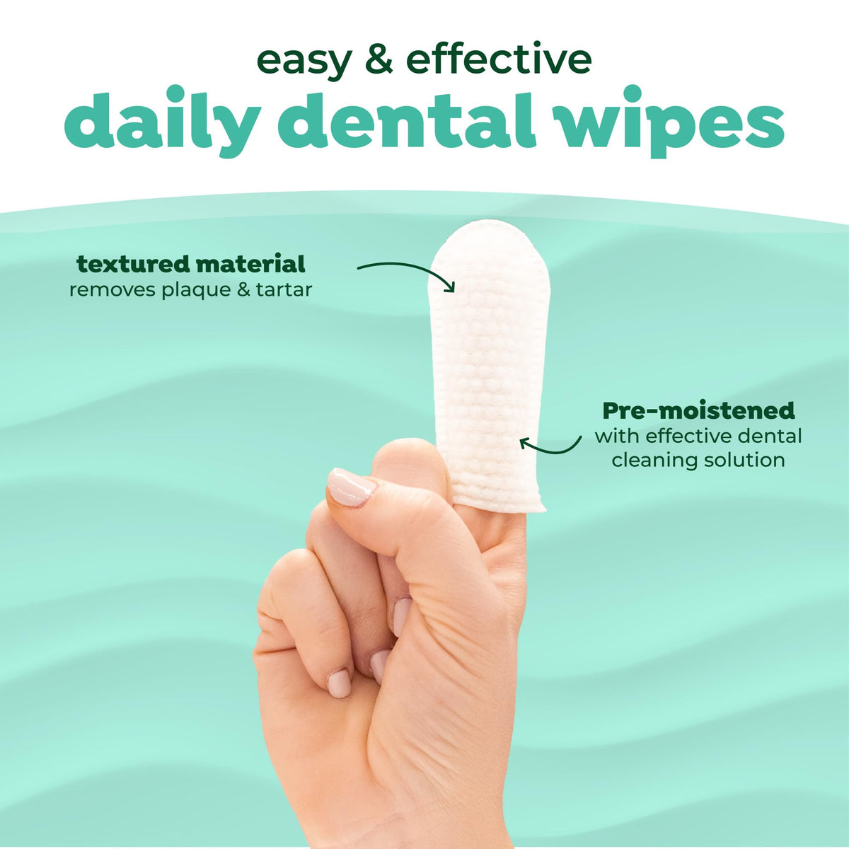 TropiClean Fresh Breath Dog Teeth Cleaning Dental Wipes, 50ct